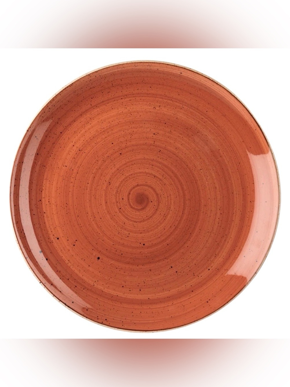 5 Churchill Stonecast rustic spiced orange 6 1/2” hand decorated coupe plates